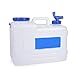 Produktbild lennonsi 15L Wasserkanister mit festmontiertem Ablasshahn/Wasserauslauf PE für Wandern Camping Picknick Travel BBQ