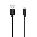 Produktbild The Kase Paris Kabel Lightning auf USB Geflochten Metallic Ladekabel/Sync 1 m Schwarz