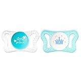 De silicona efecto mamá Chicco Physio Micrò - Pack de dos chupetes de silicona recién nacido 0-2 meses, modelos aleatorios, color azul