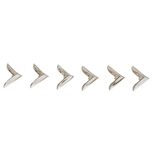 Preisvergleich Produktbild 6pcs Blusenhemd Metallic Metall Spitzer Kragen Clips Flügelspitzen Silber