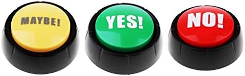 FLAMEER 3pcs Dome Answer Buzzers Alarm Button with Sound for Quiz Show Trivia Game
