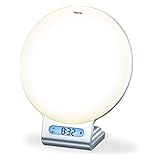 Beurer Wl75 Wake-up Light Alarm Clock | Wake Naturally To A Simulated Sunrise | Relax With A Simulated Sunset | Mood Light And Reading Light Function | Radio Alarm | Pre-set Wake/sleep Melodies