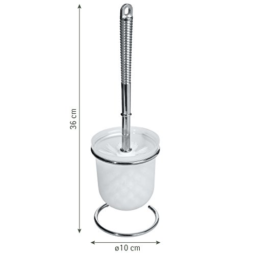 Tatkraft Lilia WC Garnitur Toilettenbürstenhalter Verchromt Stahl/Plastik H 36cm - 4
