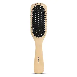 AGARO Prime Wooden Flat Hair Brush For Smoothing And Polishing
