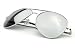 Produktbild Klassische Pilotenbrille Fliegerbrille Spiegelbrille Pornobrille Sonnenbrille Polizei Brille silber verspiegelt Unisex Herren Damen Männer Frauen X16
