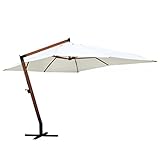 Esta sombrilla de muy buena calidad, fabricada con poliéster resistente a los rayos UV y antidesgaste, es perfecta para filtrar los dañinos rayos UV y proporciona una protección óptima contra el sol.