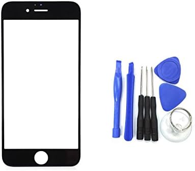 FidgetSmithⓇ Replacement Part Black Front Outer Glass Screen Lens For Apple iPhone 5c with free Tool Kit