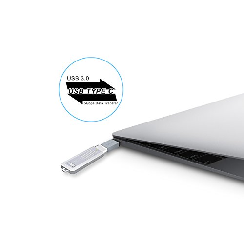 Elzo 2 Pack USB 3.1 Typ C auf USB 3.0 Typ A OTG Männlich auf Buchse Adapter Konverter für LG G5, Nexus 5X, Nexus 6P, OnePlus 2, MacBook, ChromeBook Pixel Other Type-C Devices, Grau - 5