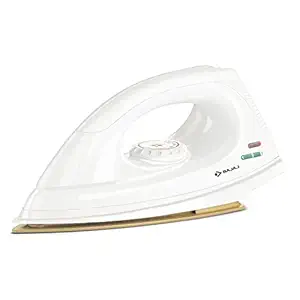 Bajaj DX-7 1000W Dry Iron with Advance Soleplate and Anti-bacterial German Coating Technology, White