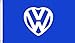 Produktbild VW Volkswagen Banner 150 x 90 cm, mit Herz, Blau, 100% Polyester, Flagge, ideal für Club Schule Business Garagen