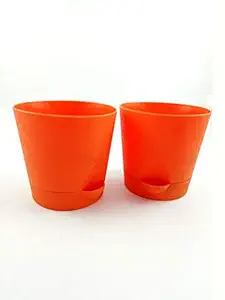 Go Hooked Plastic Garden Planter/Plant Holder Set of 2 (Red)