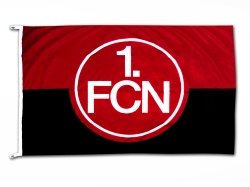 Hissfahne 1.FCN 150cm x 100 cm rot-schwarz