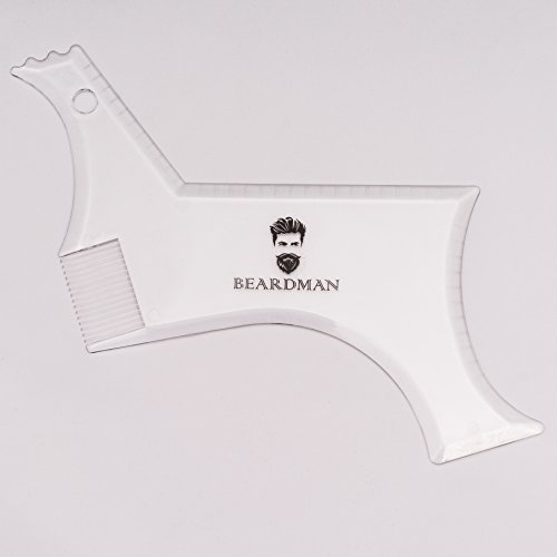 Transparente Bartschablone von Beardman – Innovatives 2017er Modell – Hochwertige Rasierhilfe inklusive deutscher Anleitung (als PDF – Anhang) - 4