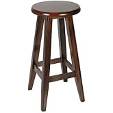Ahşap Bar Taburesi, Kahverengi, 80 cm Y&uuml;kseklik, Country Tarzı, Uzun
