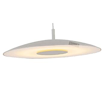 24 W LED Weiß Metall UFO Esszimmer Deckenleuchte Pendelleuchte Oval