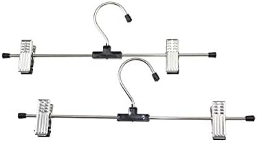 2 x Extra Strong Metal Trousers Clip Hanger Pants Clothes Coat Hooks THICK STEEL