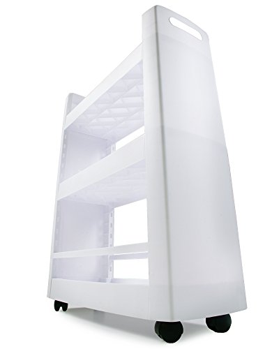 Ondis24 Nischenwagen Mobilo Rollwagen Badregal Badwagen aus Kunststoff weiß 3 Ablagefächer höhenverstellbar - 3