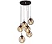 Produktbild Hängeleuchte Hängelampe Magic Beans Magische Bohnen 6 Flammig Iron American Industrie Retro Vintage Pendelleuchte Kit Lampe Set Esszimmerlampe Drahtkugel Glas Glaskugel Loft Mehrflammig Rund Unterbau (Hängen)