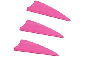 Mangobuy 100pcs 2" Shield Plastic Arrow TPU Fletching Vane Archery Bow For Hunting (pink)