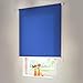 Produktbild Sonnenschutz-HH® - Seitenzugrollo Sichtschutzrollo - Außenmaß Breite 220 x 170 cm Höhe mittelblau - Lichtdurchlässig Blickdicht Rollo für Blendschutz Kettenzugrollo inkl. Universalträger