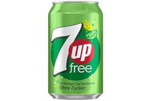 7 UP, SEVEN UP 7UP Seven Up FREE Sugarfree 24 Cans x 330ml (7920ml) - zuckerfrei, Softdrink, Limo