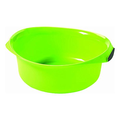 Curver 02335-590-00 Ovale Waschschüssel Urban, 9 L, grün / silber