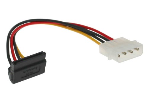 InLine SATA Stromadapterkabel, 1x 13,34 cm (5,25 Zoll) Buchse an 15pol SATA Stecker, nach oben abgewinkelt