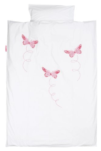 Taftan Butterfly Duvet Cover Set 100 x 135cm for Cot (Pink)