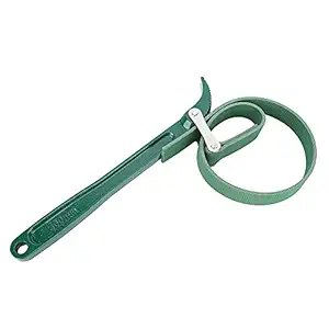 HANBON Belt Type Oil Filter Wrench Auto Tool Engine Box Spanner Oil Fuel Filter Wrench Tool Spanner Key Tool Green Belt Single Sided Adjustable Wrench with Hand Gloves (12 inch)