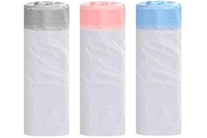 CYLEIBE 3 Rolls 20L Bin Liners Bin Bags with Drawstring Handle Strong Tall Trash Bags Unscented Indoor Garbage Bags for Bedroom Kitchen Office（45x50cm）