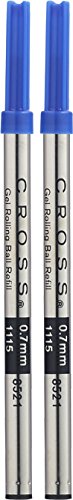 A. T. Cross Gel Rollerball-Minen Blau Blisterkarte mit 2 Minen für alle Selectip Pens