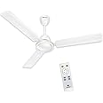 Havells 1200mm Glaze BLDC Motor Ceiling Fan | Remote Controlled, High Air Delivery Fan | 5 Star Rated, Upto 60% Energy Saving, 2 Year Warranty | (Pack of 1, White)