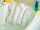 New Inflatable Travel Bath Pillow Soft Finish & Back Suction Cups