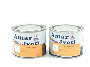 Sumikrafts Screen Printing Ink- Vinysheen Ink for Screen Printing-Black+White (250gm Each)