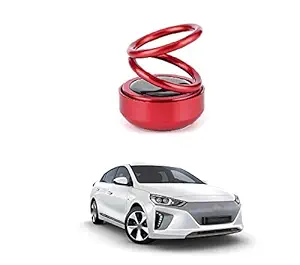 PRIKNIK Solar Energy Rotating Car Perfume with Long Lasting Organic Fragrance, Feel-Good Premium Car Air freshener Compatible with Hyundai Ioniq
