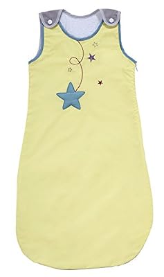 P'tit Basile - Gigoteuse été bébé - 90 cm - 6-24 mois - Coloris mixte jaune clair - Coton biologique - Doublure éponge absorbante coton bio- douillette légère et douce - Turbulette TOG 1 - Pratique et confortable