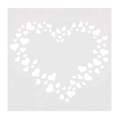 HuntGold ?CK631 Backen Dekoration Liebe Herz Kaffee Milch Kuchen Tassekuchen Schablone Vorlage Form