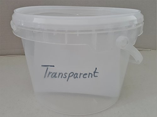 12x3 Liter Eimer mit Deckel Kunststoffeimer Deckel Henkel Lebensmittelecht halbtransparent mit Erstentnahmesiegel