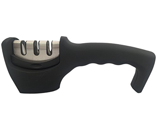 KitchnPro Messerschärfer Messerschleifer Knife Sharpener mit 3 Stufen