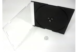 PANMER Boîtier de CD Individuel Ultra Mince Noir (Paquet de 10)