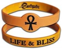 Life &amp; Bliss Charm Band / Silicon Mythical Wristband with Egyptian Ankh Symbol Design