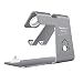Produktbild Nevter359 Multifunktionale Ladehalterung aus Aluminiumlegierung, 3 in 1 kabelloses Ladegerät Stand Ladestation Pad für Apple Watch Airpods iPhone Grey