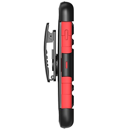 iPhone 6s Plus Case ,i-Blason Prime [Kickstand] Apple iPhone 6 Plus Case (5.5) [Heavy Duty] [Dual Layer] Combo Holster Cover [Belt Clip] (Red)