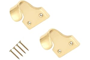 TERF® Traditional Victorian Polished Brass Sash Lift Heavy Duty Sash Window Lift Pull Sliding Handle Including Fixing Screw - Pack of 2