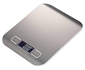 Preisvergleich Produktbild Bigbear Digitale Küchenwaage, Digitale Waage Küche, Electronische Waage, Professionelle Küchenwaage, Hohe Präzision auf bis zu 1g (5kg Maximalgewicht), Edelstahl Design, Tara-Funktion, LCD-Display, Auto-Off, Inkl Batterie.