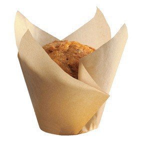 Cupcakeförmchen Tulpe natur (48 Stück)