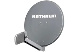 HD Sat Anlage von Kathrein für 4 Anschlüsse mit Kathrein CAS 80 (75cm) in grau Quad LNB - Für HDTV 1080p, 3D, Ultra HD 4K