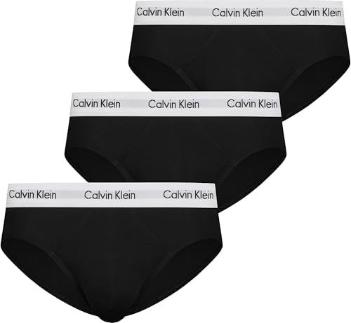 Calvin Klein Uomo Slip Hipster Confezione da 3 Intimo, Nero (Black), M