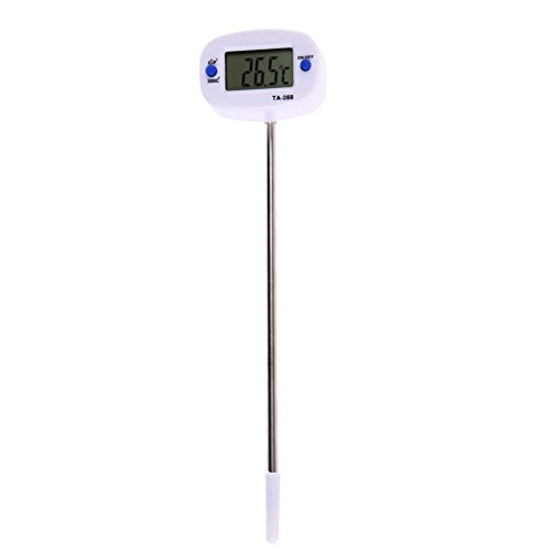 Demiawaking Digital Haushaltsthermometer, Küchenthermometer, Grillthermometer, große Anzeige, 150mm Edelstahl Sonde Thermometer mit Schutzhülle für Kochen£¬Fleisch, Grill, BBQ, Milch, Candy und Baby Ernährung