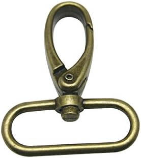 Ruihai Bronze 1.5" Inside Diameter Oval Ring Medium Olive Buckle Lobster Clasps Swivel Snap Hooks Pack of 4